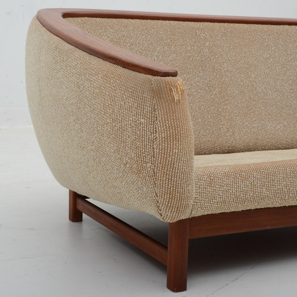 Adrian Pearsall Style Teak Framed Loveseat