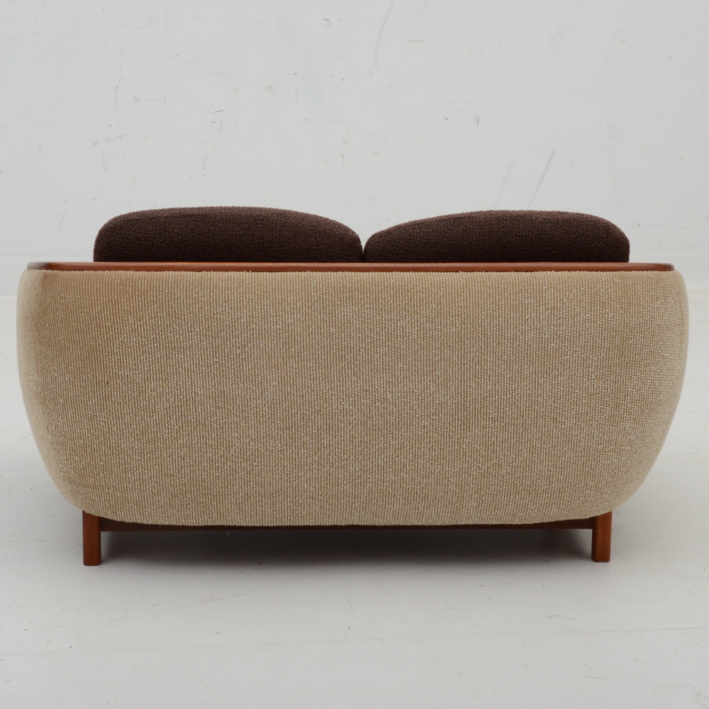 Adrian Pearsall Style Teak Framed Loveseat