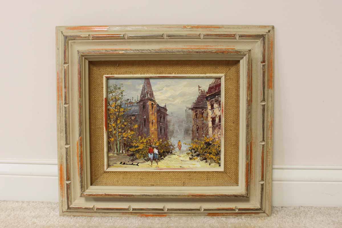 R. Birchard Signed Original Oil on Canvas Cityscapes