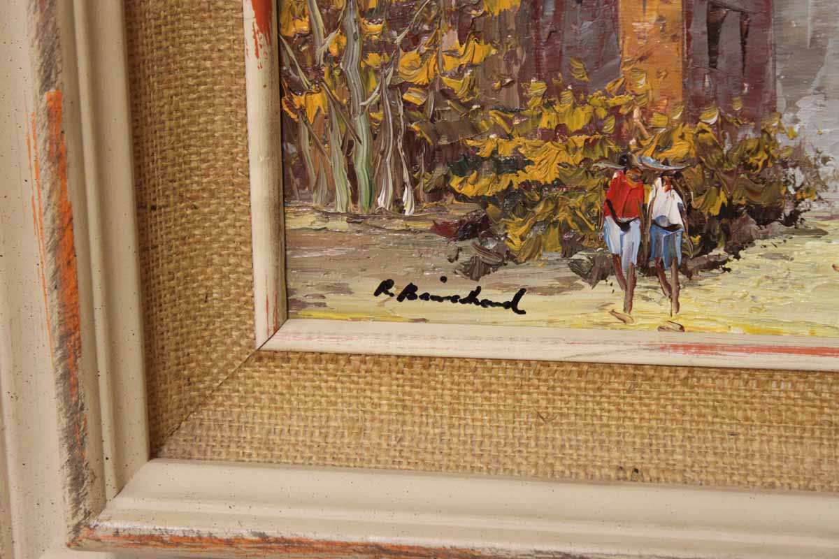 R. Birchard Signed Original Oil on Canvas Cityscapes