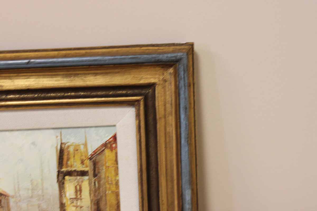 R. Birchard Signed Original Oil on Canvas Cityscapes