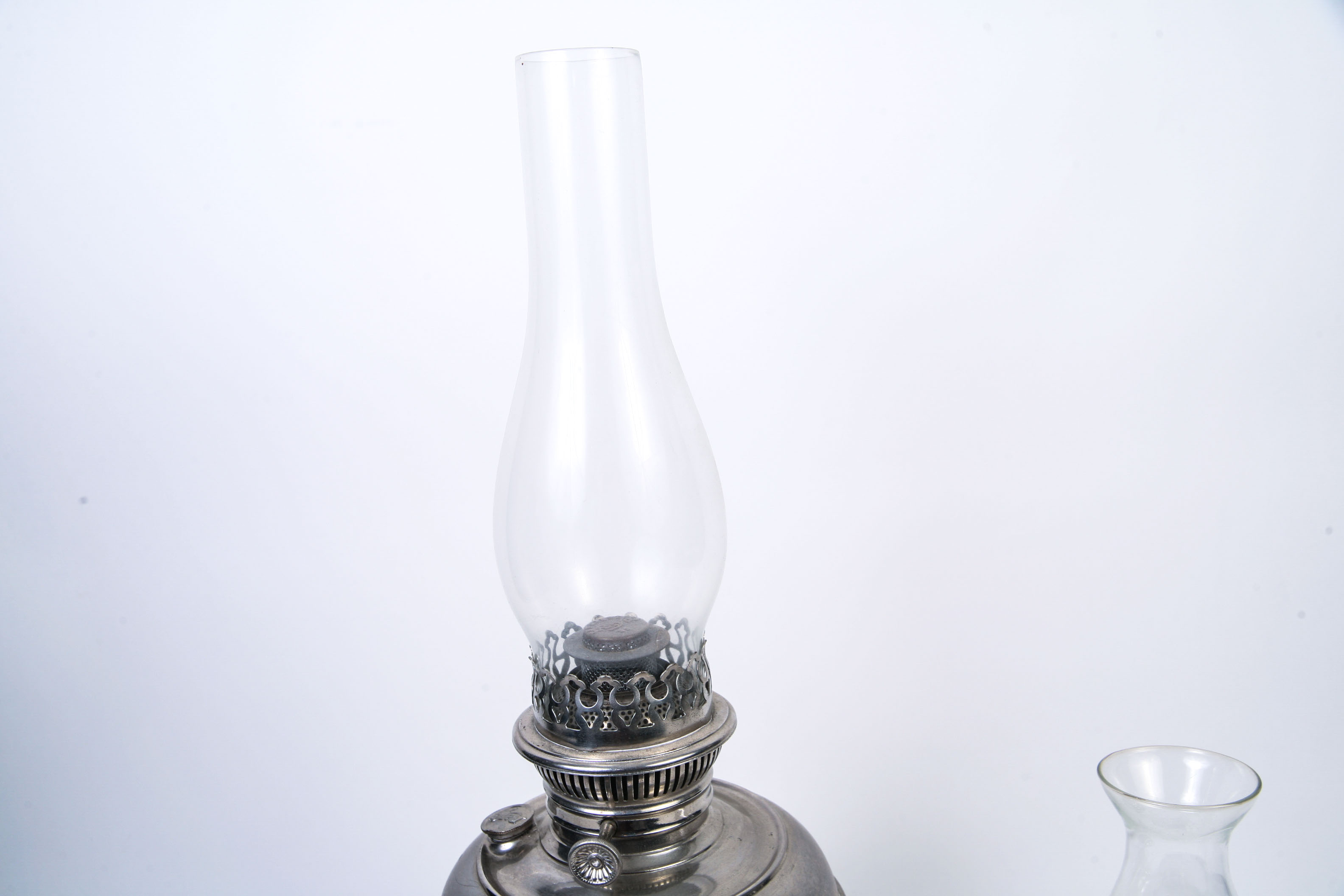 Antique 1905 Rayo Nickel Plated Oil Lamp and Other