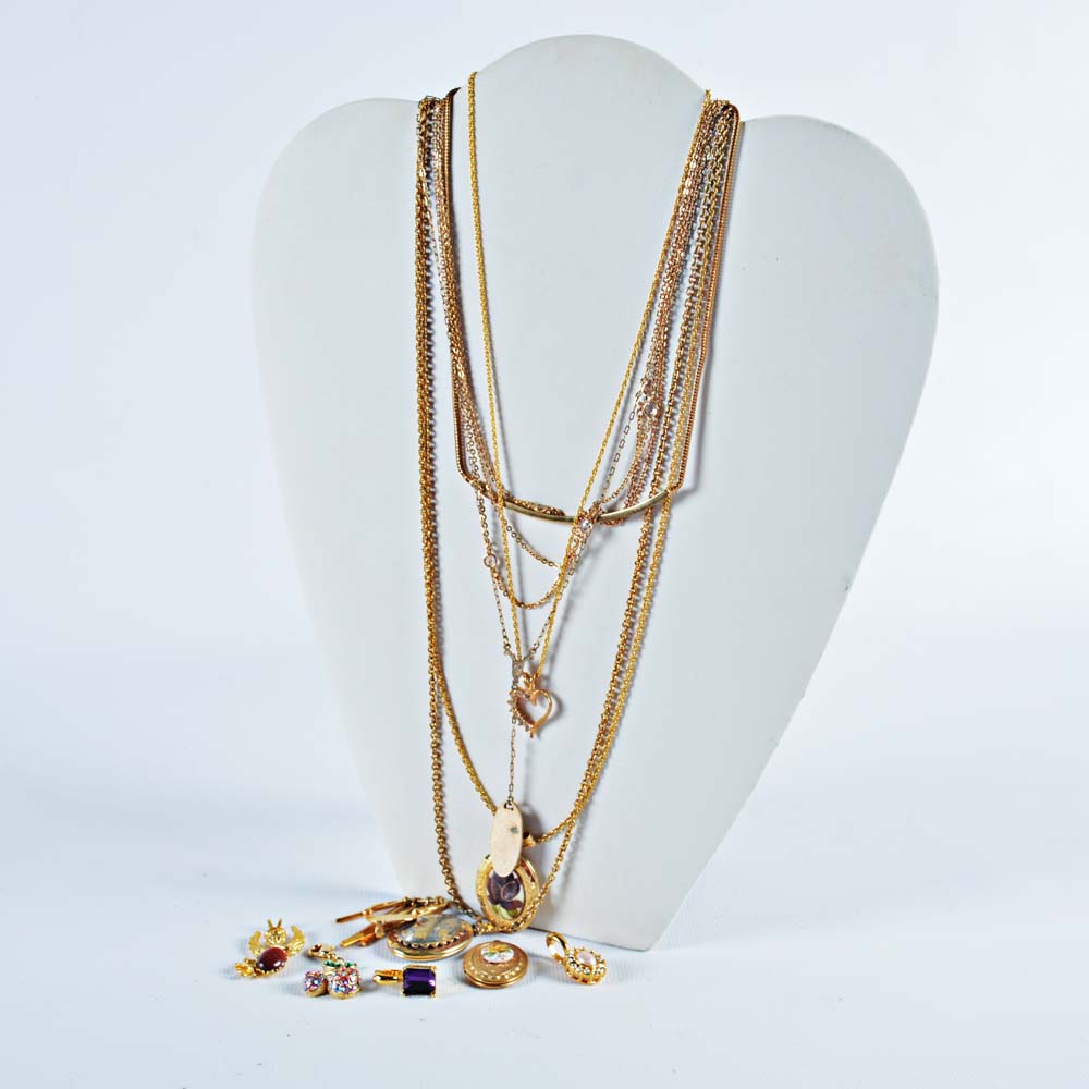 Gold Tone Necklaces and Pendants