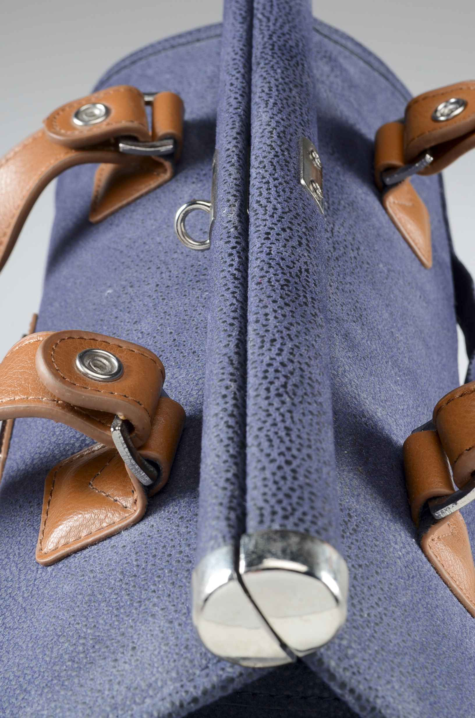 Joy Mangano New York Navy Pebbled Suede Doctor Bag