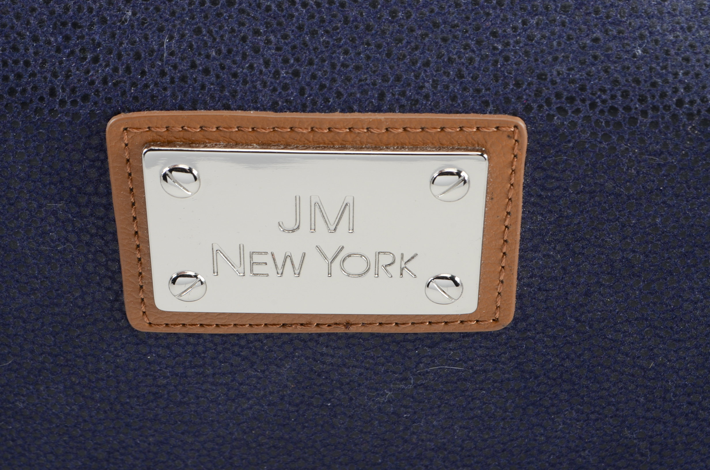 Joy Mangano New York Navy Pebbled Suede Doctor Bag