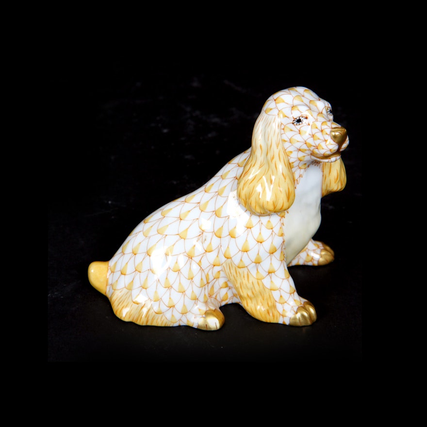 Herend Hand Painted First Edition Cocker Spaniel Figurine