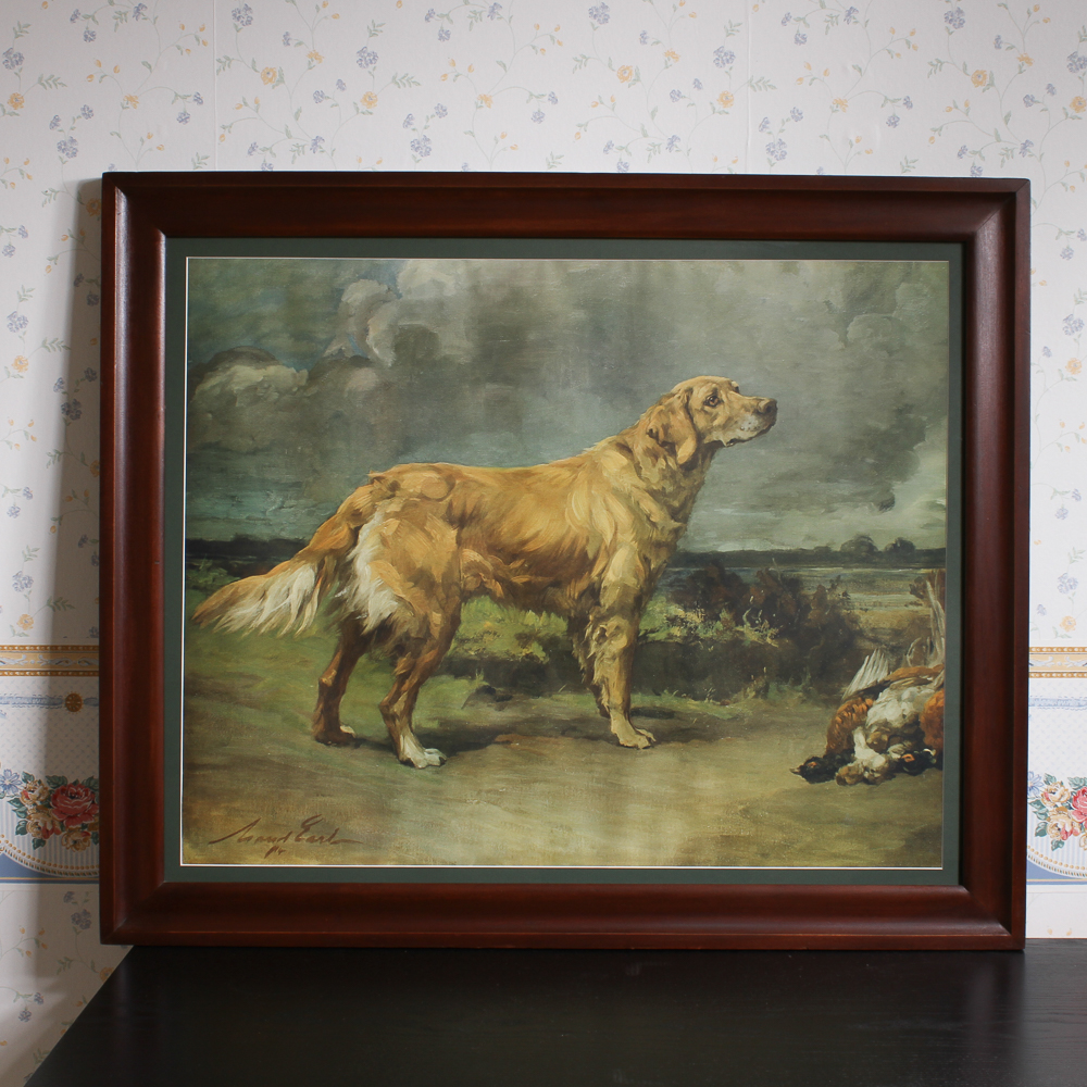 Offset Lithograph After Maud Earl's "Golden Retriever (Serving the Guns)"
