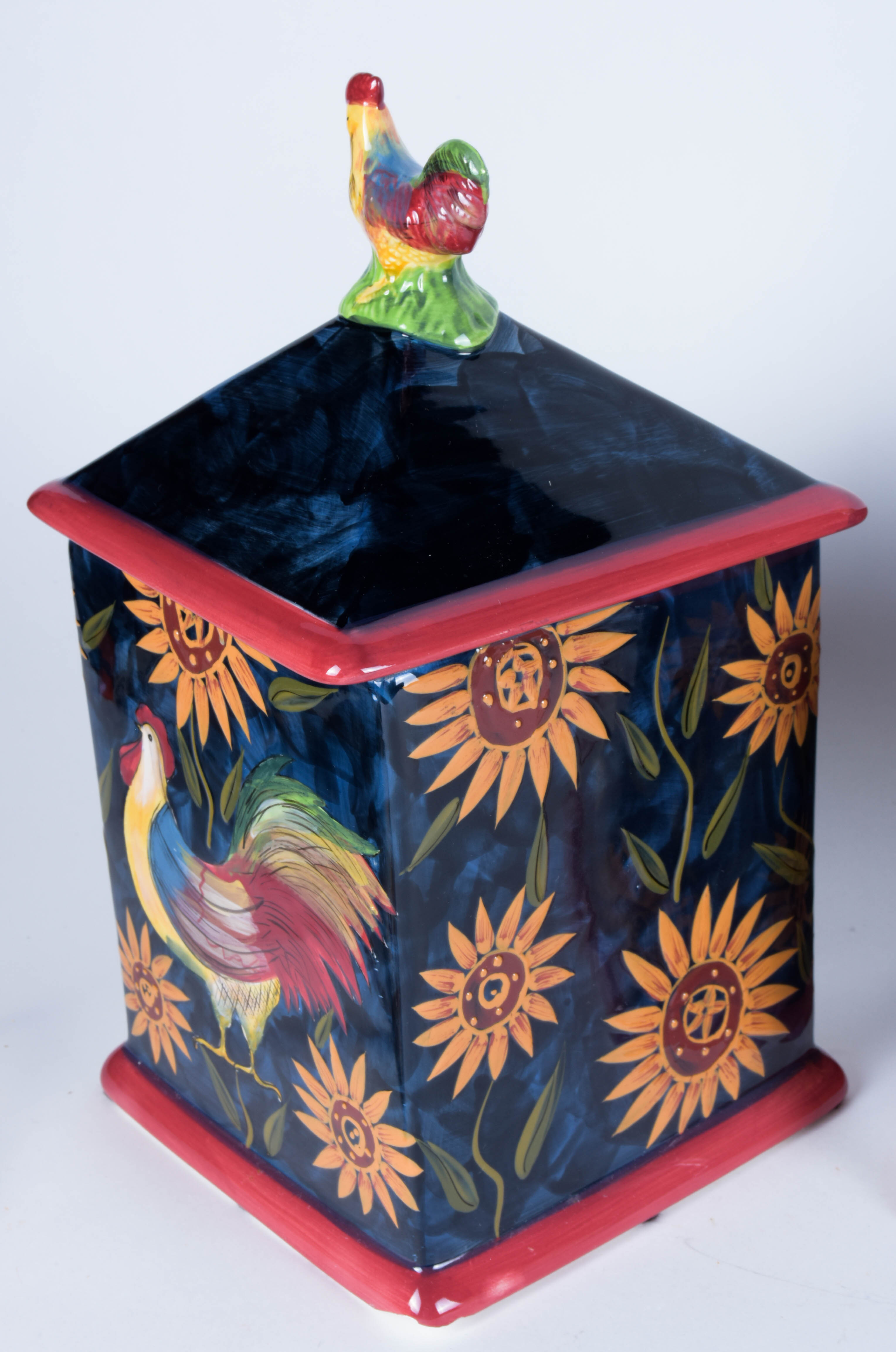 Susan Winget "Sunrise" Canister Set and Rooster Decor