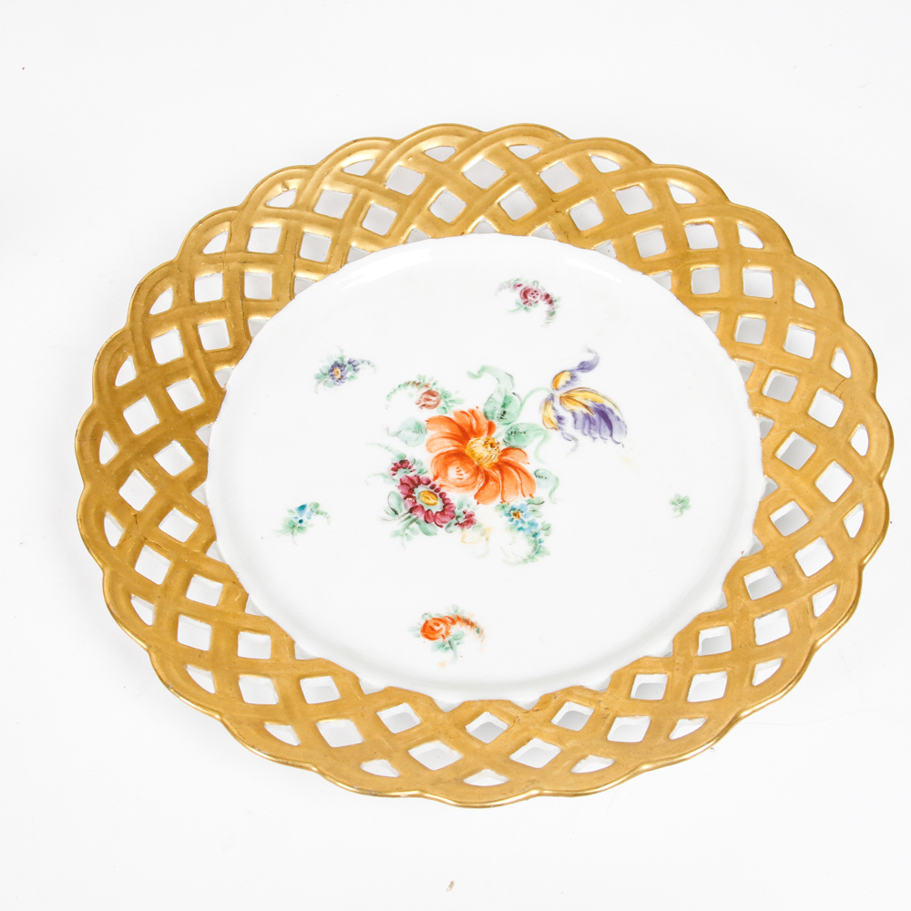 Collection of Vintage Gold Tone China including Bavaria