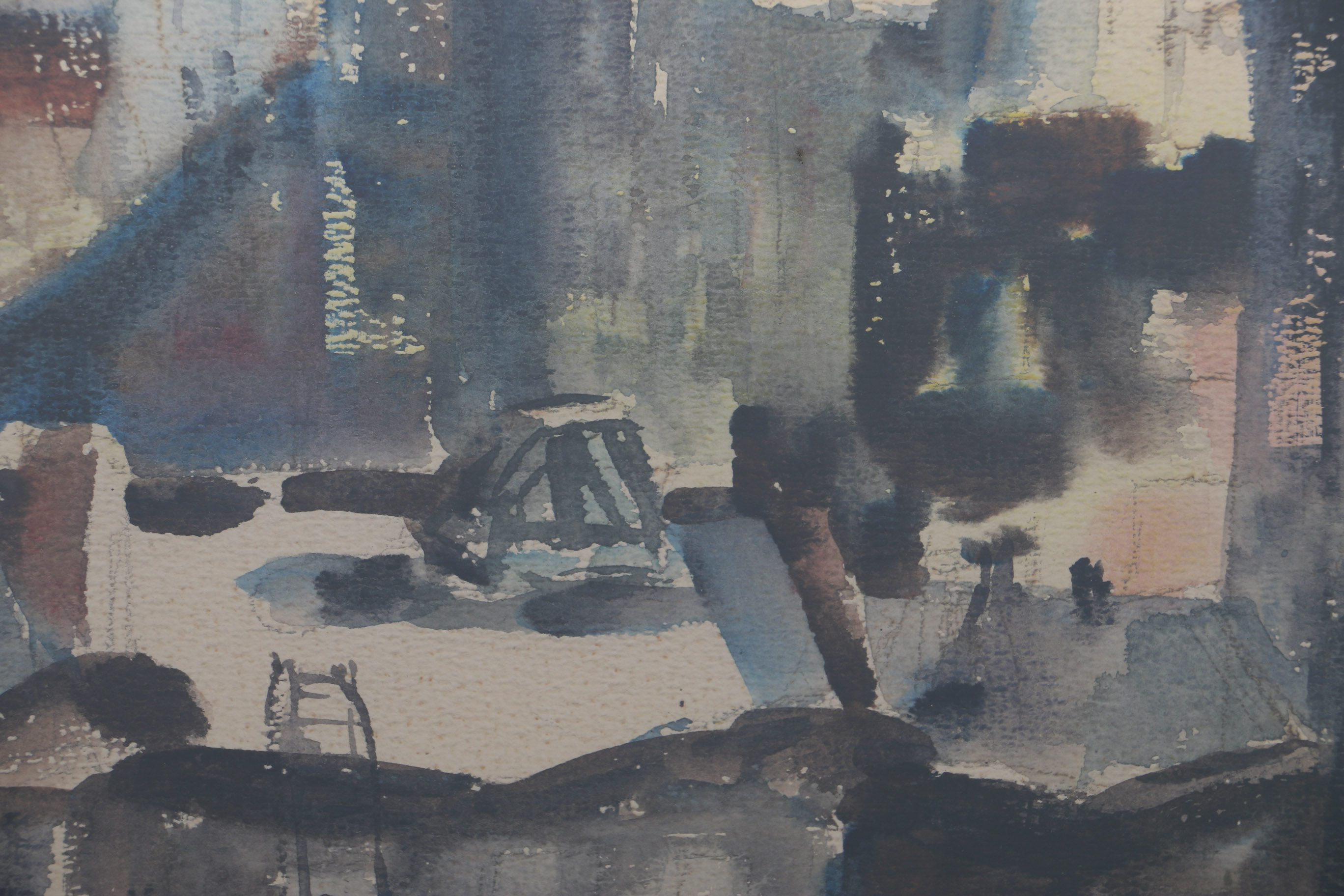 Aileen Berg Original Watercolor of Nocturnal Skyline