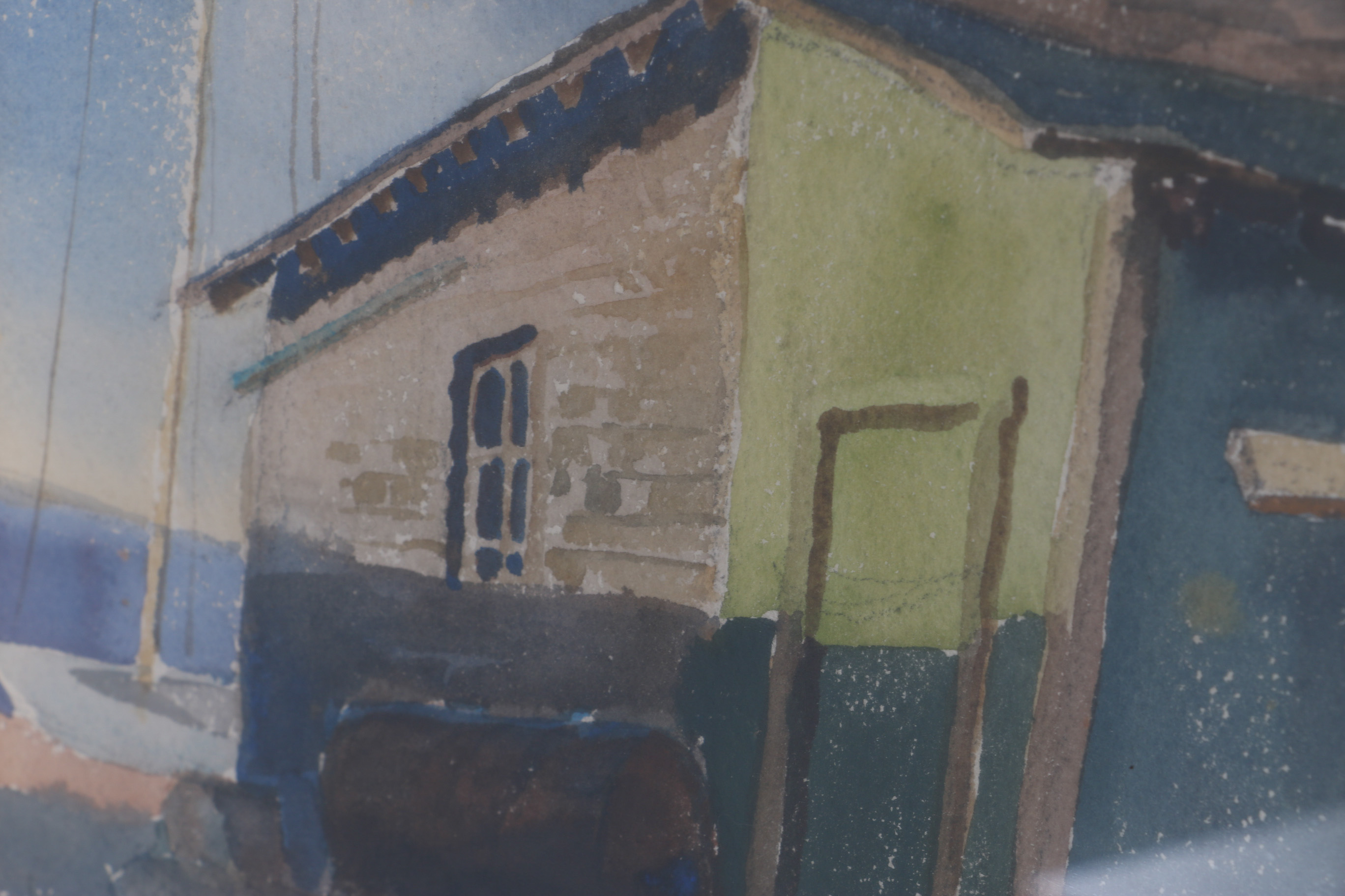 Theodora Brown Watercolor on Paper Coastal Scene