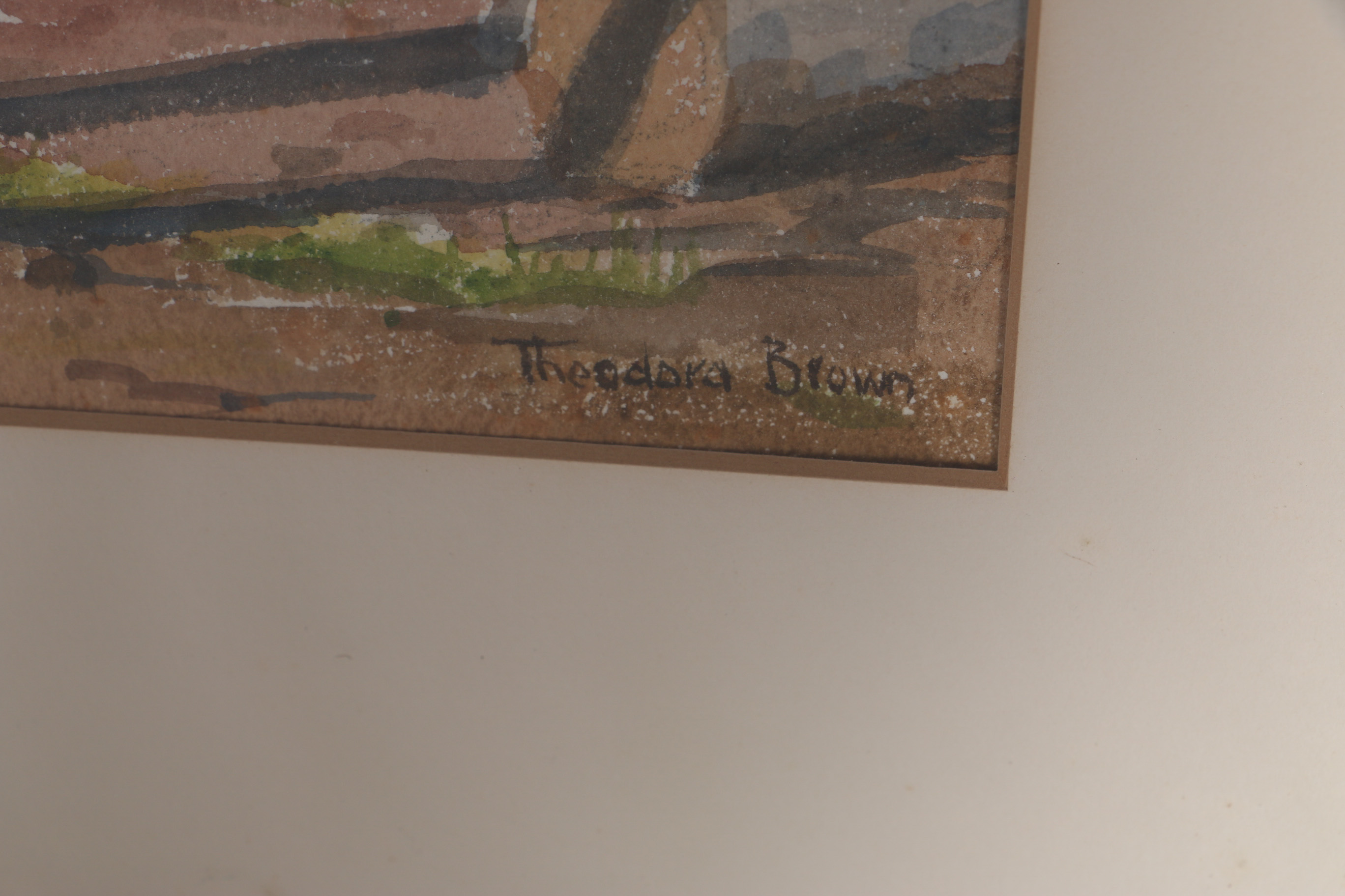 Theodora Brown Watercolor on Paper Coastal Scene