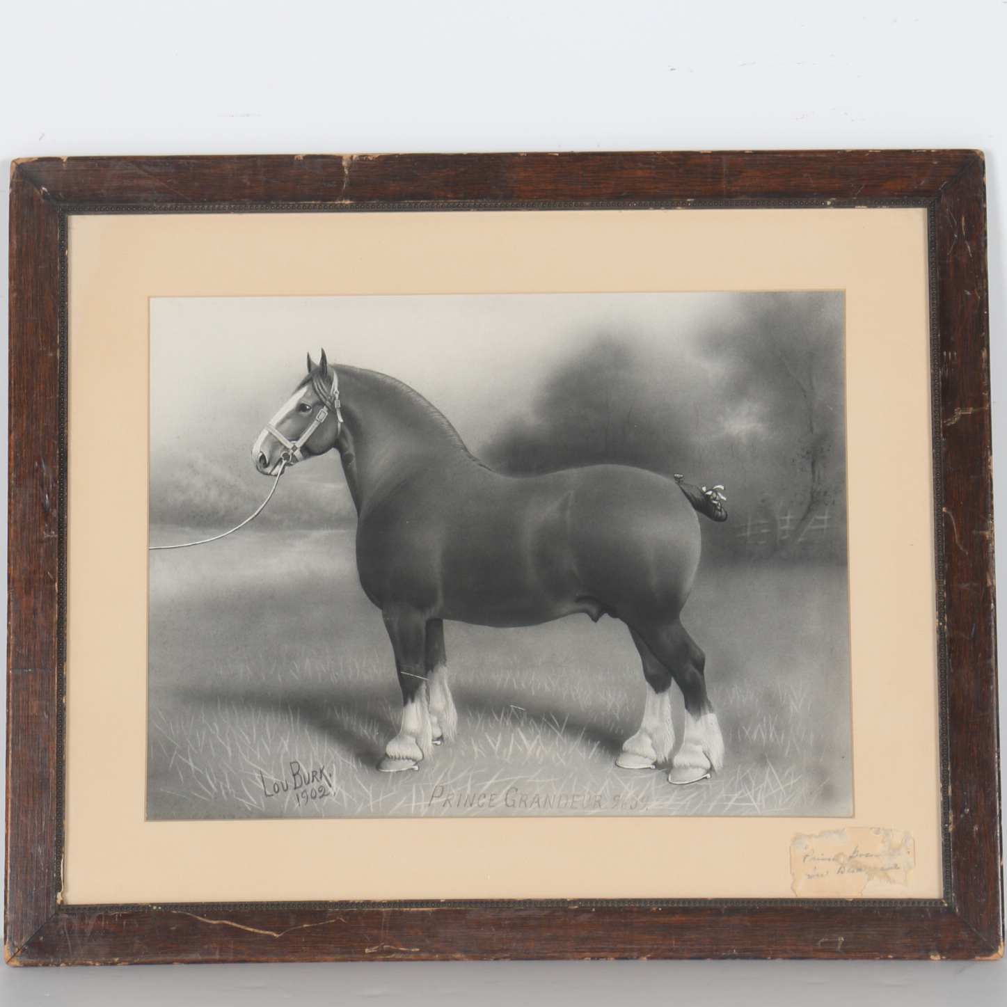 Lou Burk Hand-Embellished Print "Prince Grandeur 9639" 1902