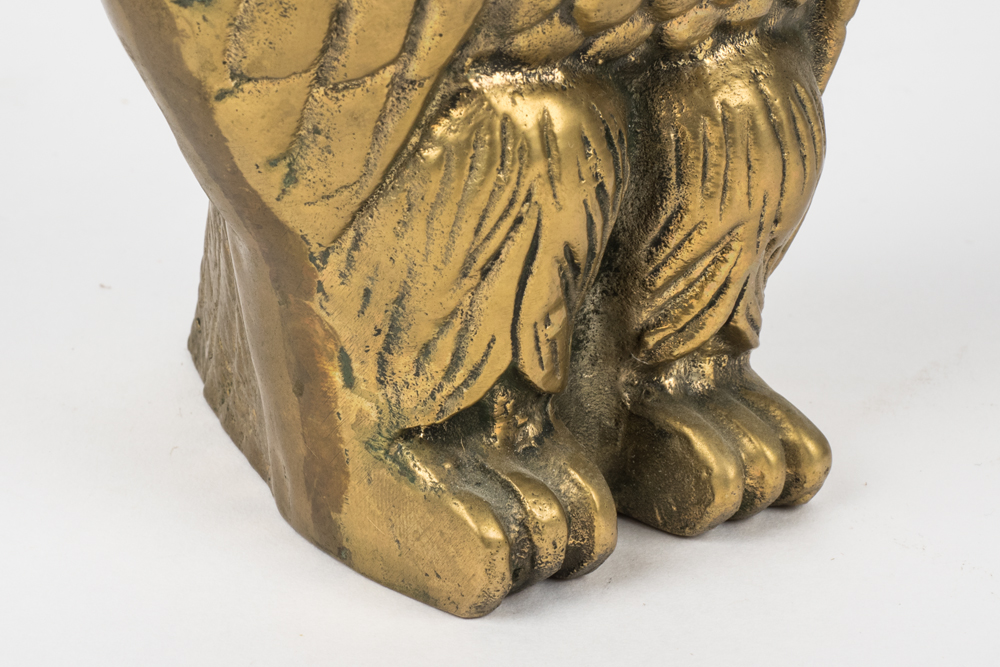 Large Brass Owl Figurine