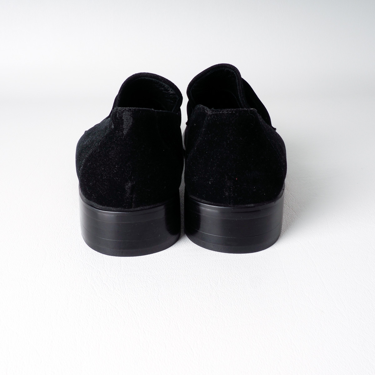 Prada Black Velvet Slip-on Loafers