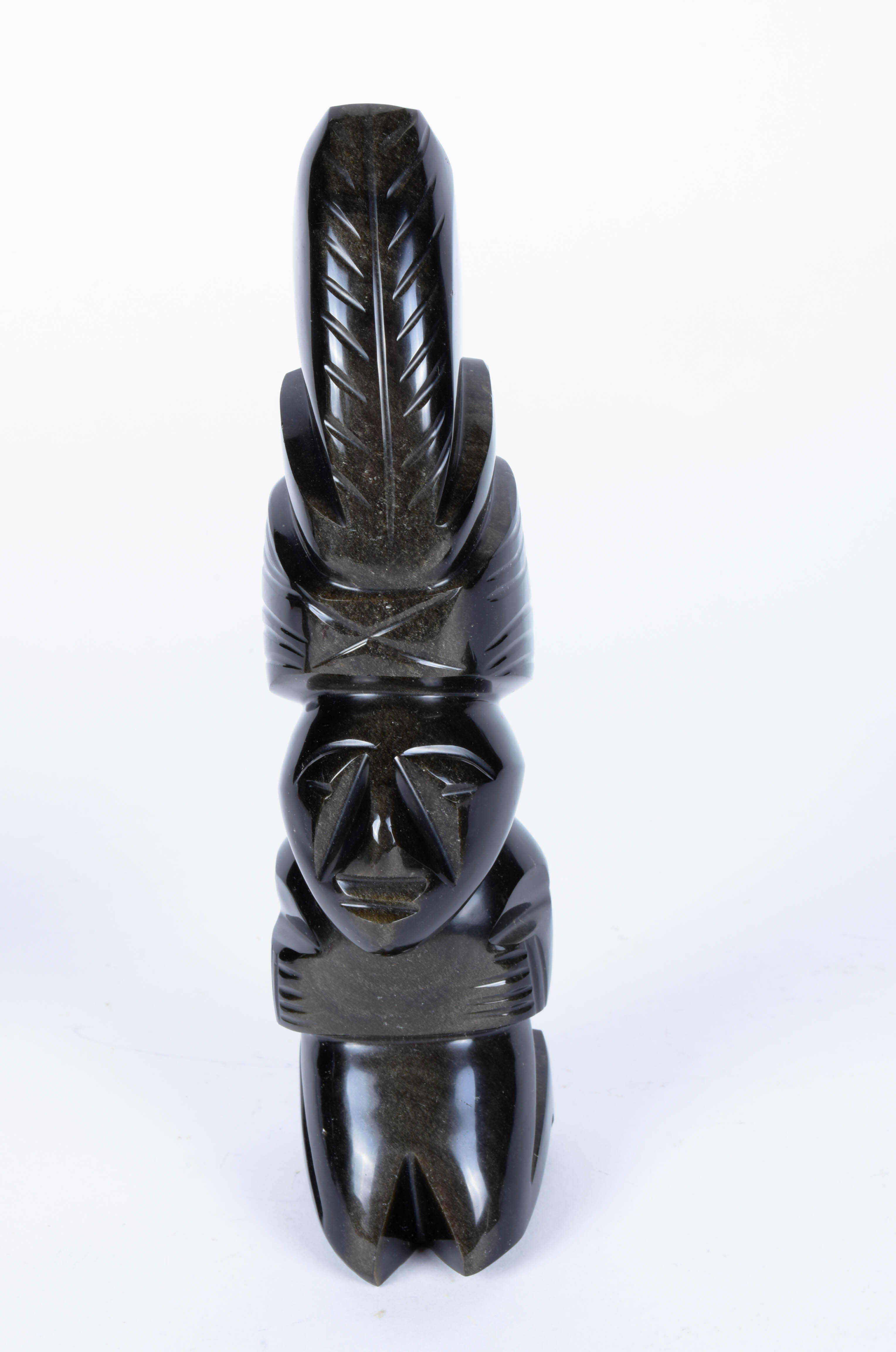 Three Carved Obsidian Sculptures