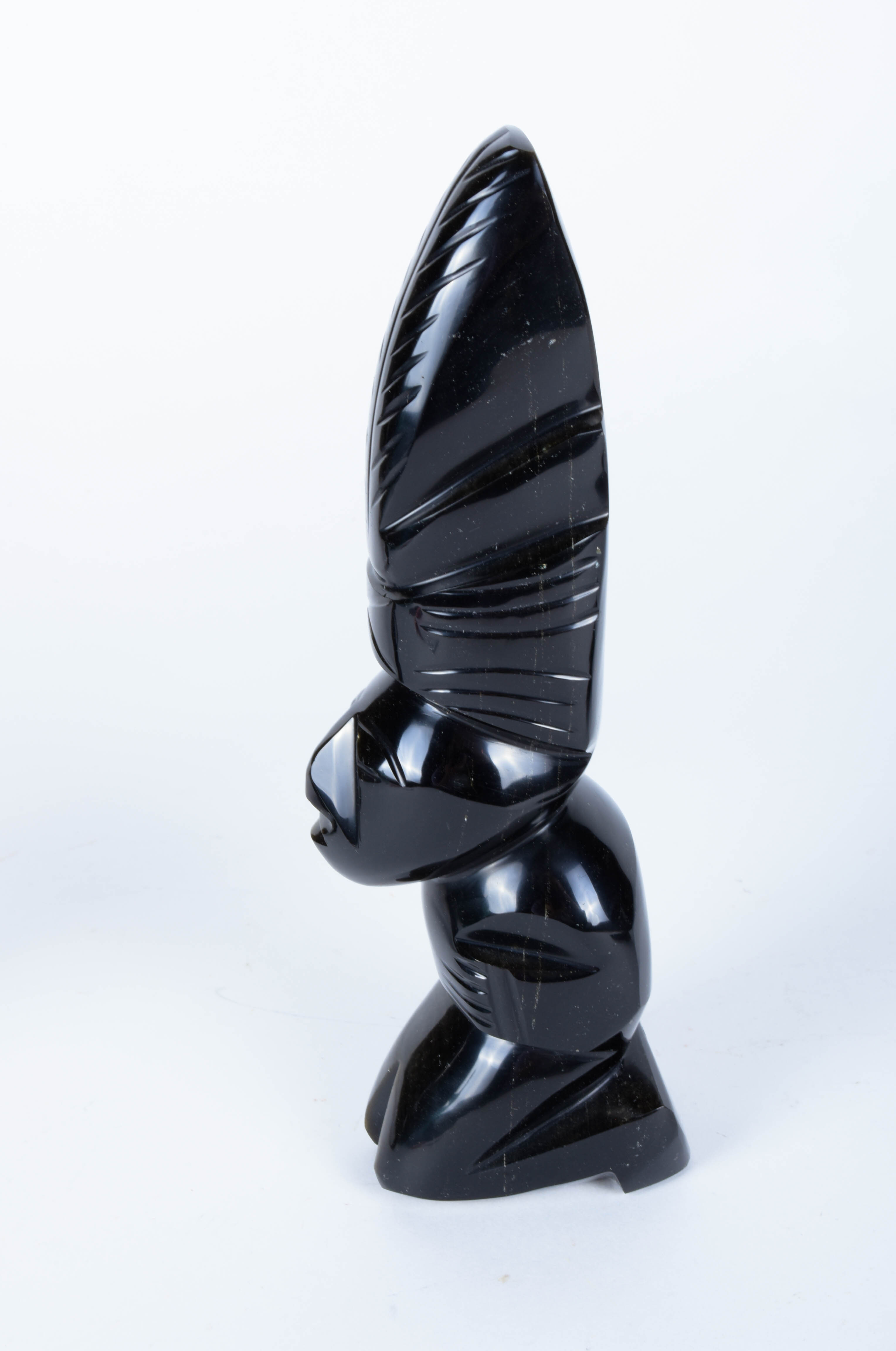 Three Carved Obsidian Sculptures