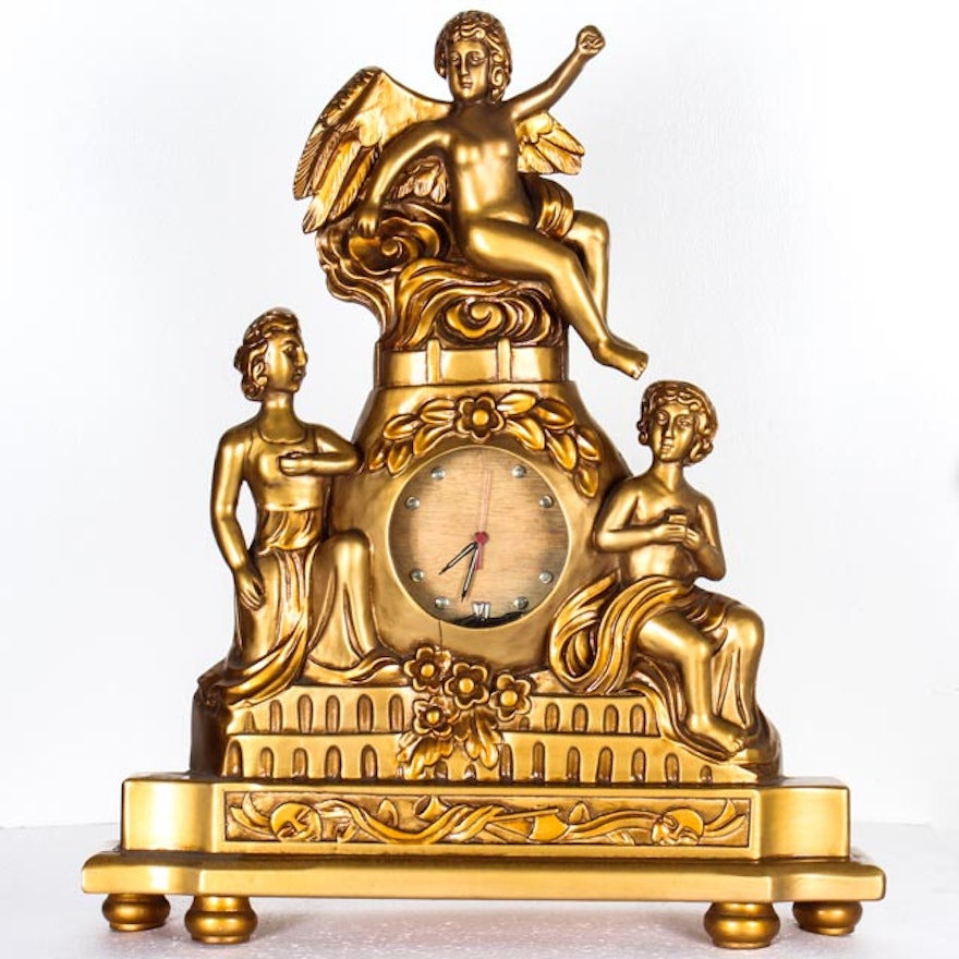 Vintage French Romantic Revival Clock