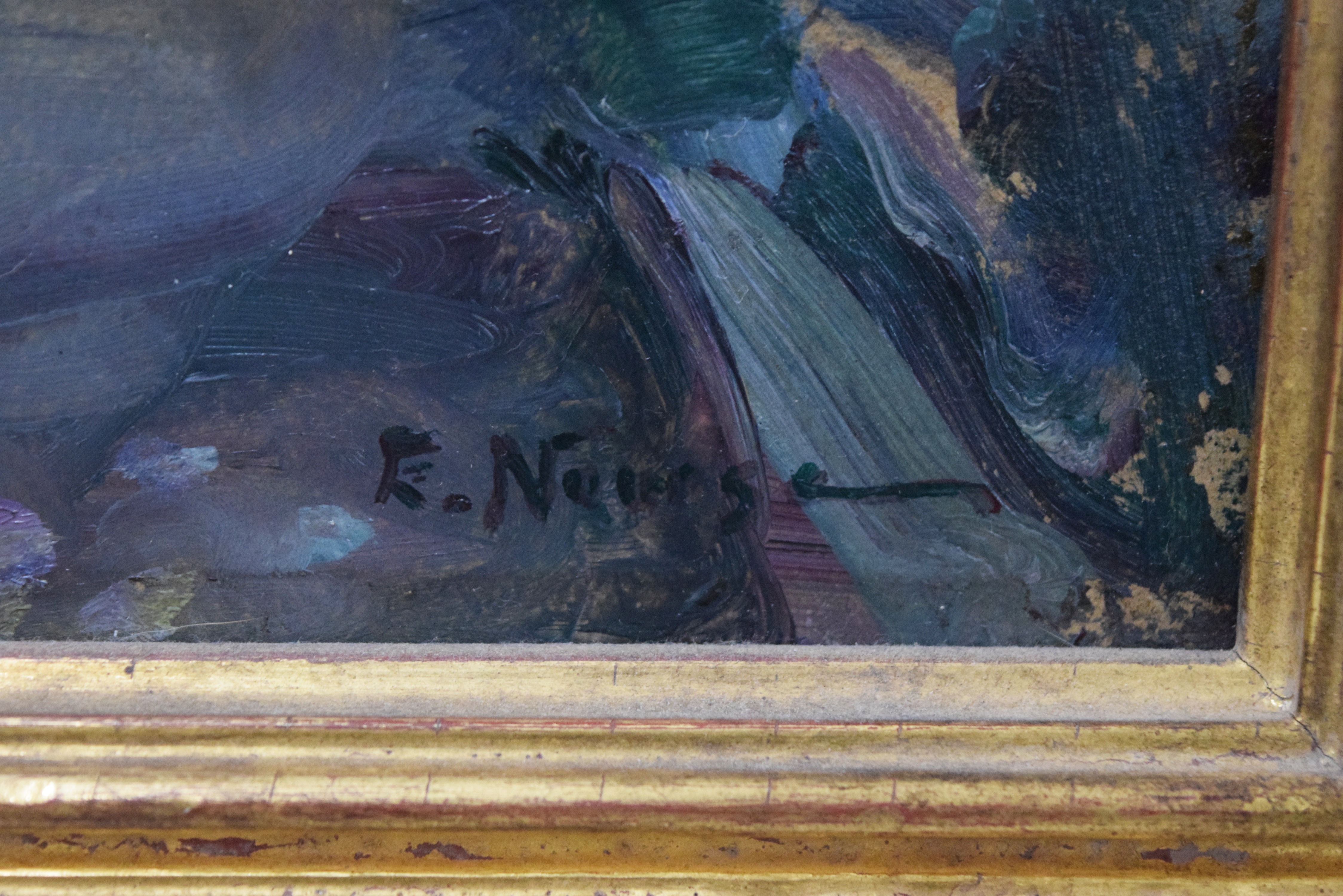 Elizabeth Nourse Oil on Canvas Painting "The Old Farmhouse"