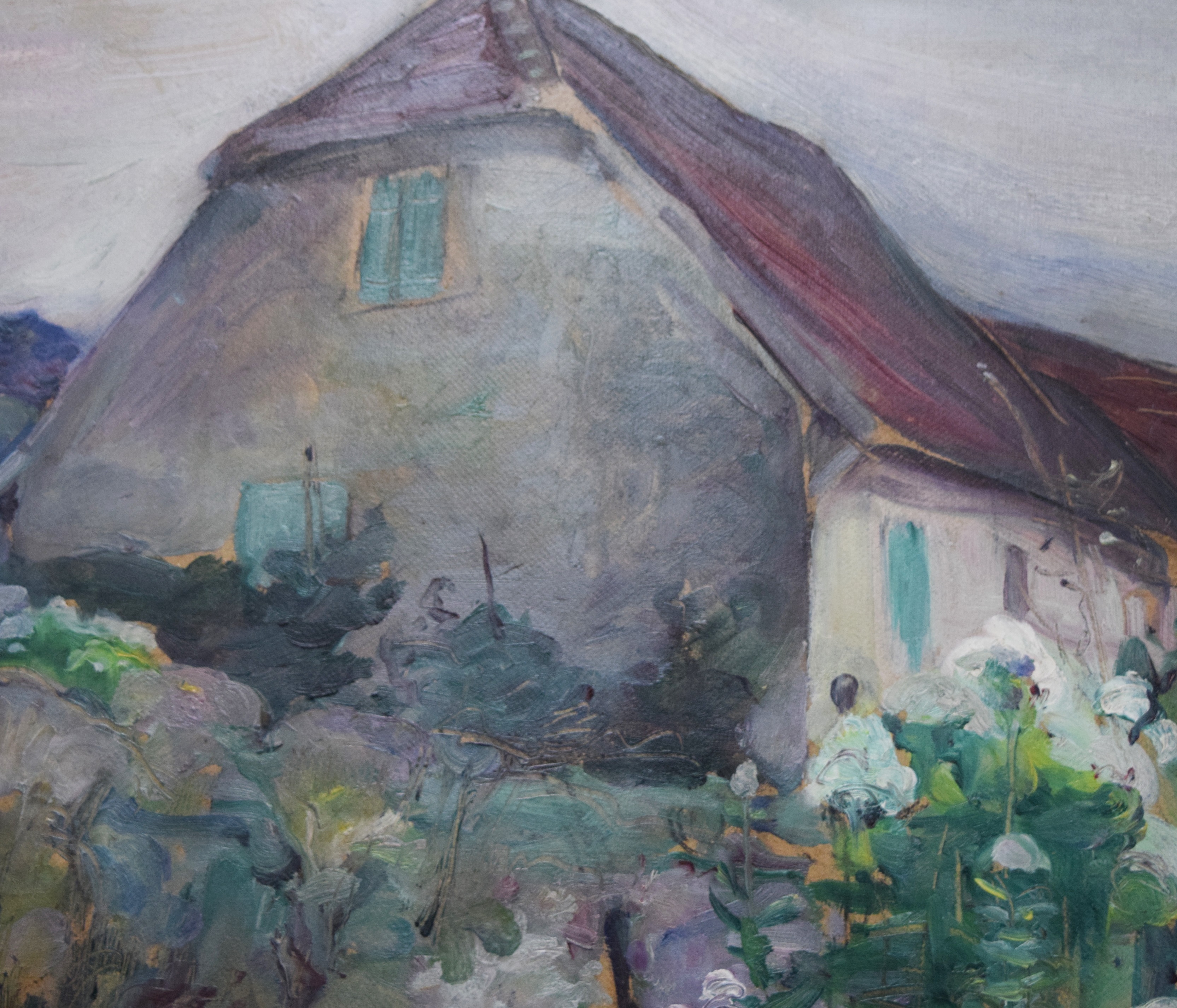 Elizabeth Nourse Oil on Canvas Painting "The Old Farmhouse"