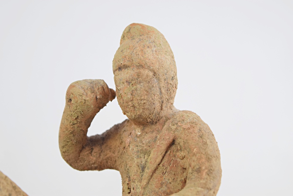 Chinese Han Dynasty Horse and Rider on Custom Mount