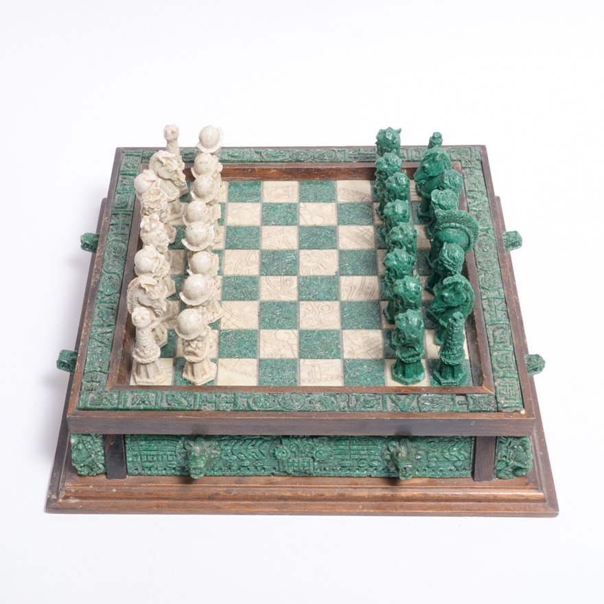 Spanish Conquistadors Versus Aztecs Chess Set