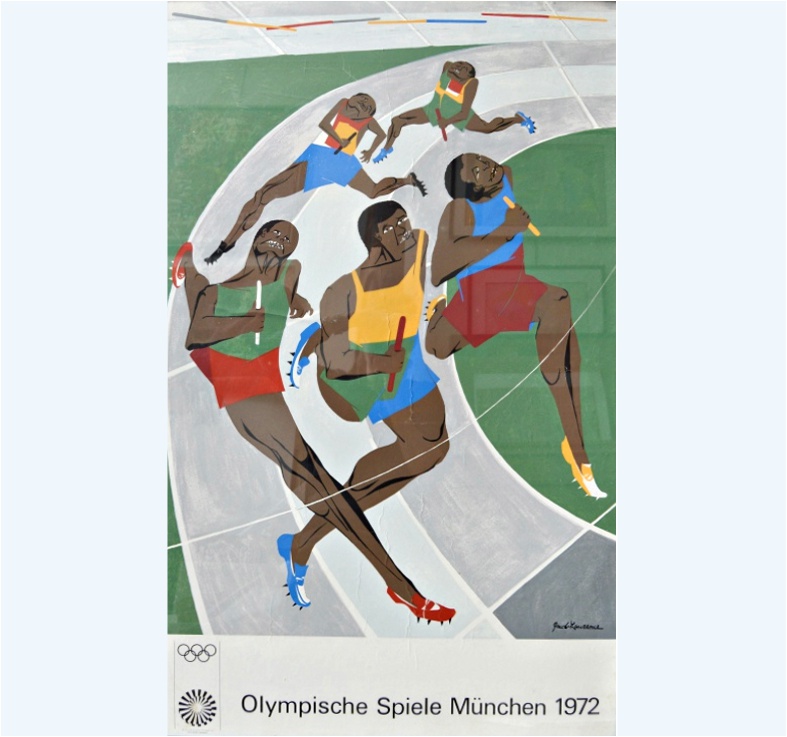 1972 Olympische Spiele München Poster by Jacob Lawrence
