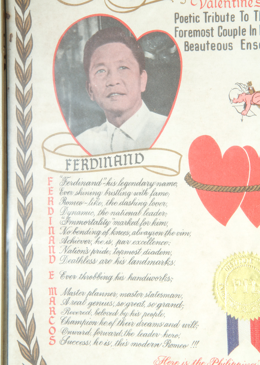 1974 Ferdinand and Imelda Marcos "Love Certificate"