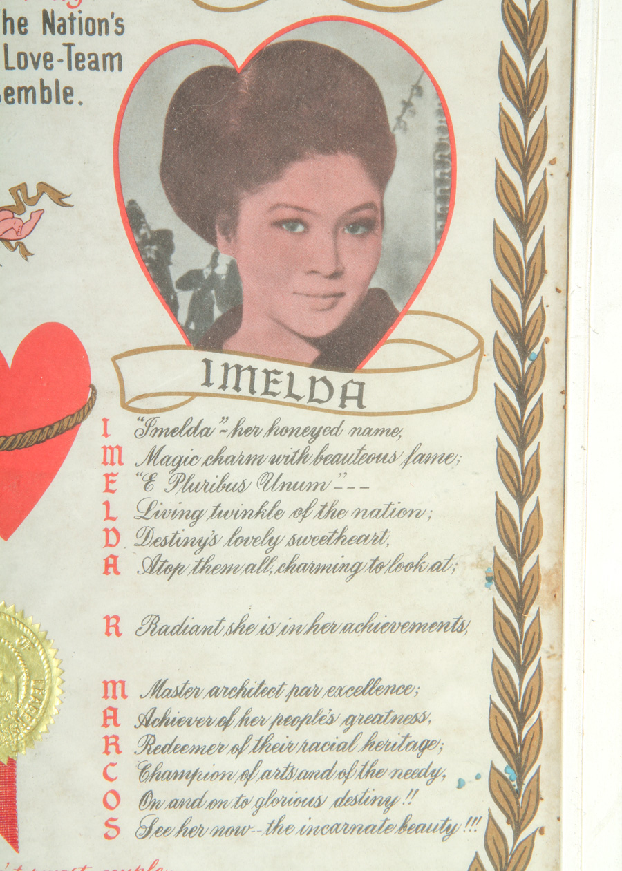 1974 Ferdinand and Imelda Marcos "Love Certificate"