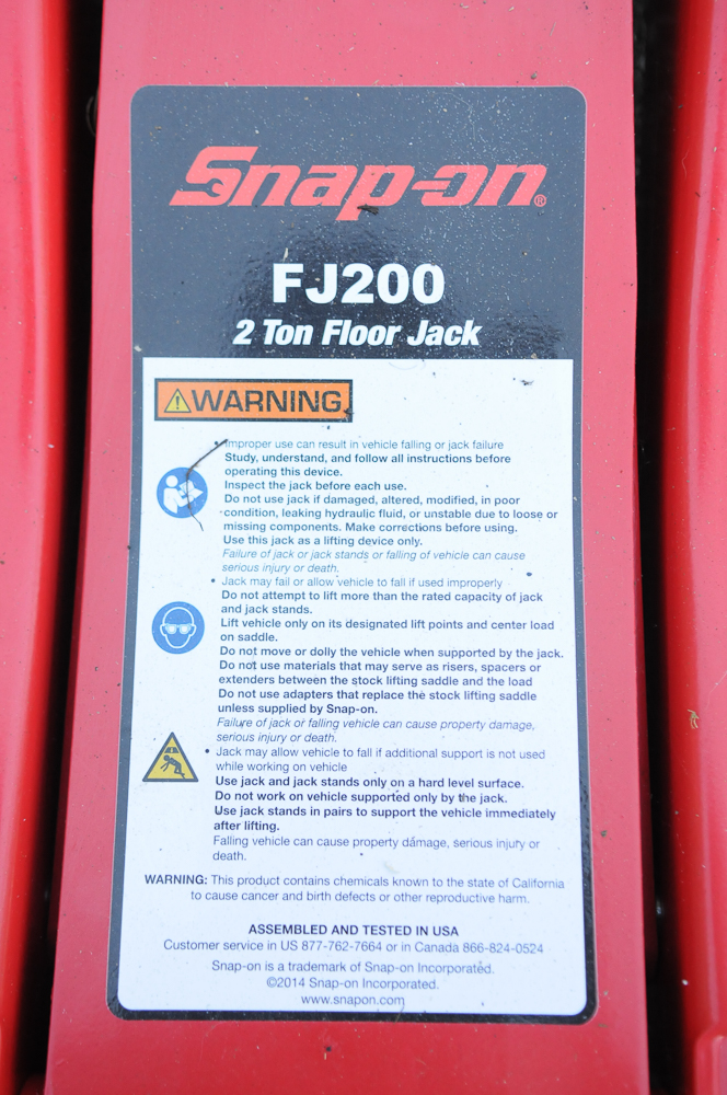Snap-on FJ200 2 Ton Floor Jack