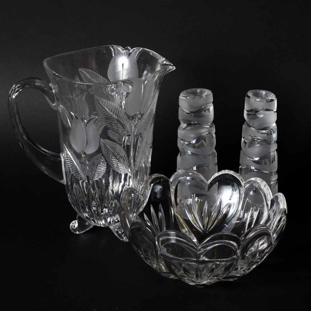 Crystal Tableware and Candlesticks