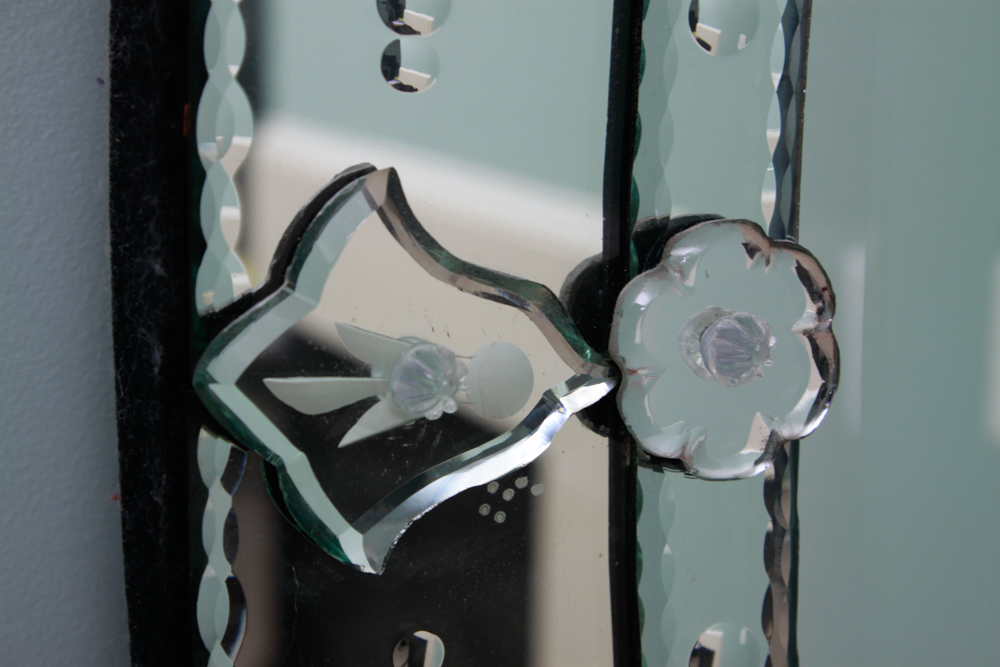 Ornate Wall Mirror with Mirrored Frame