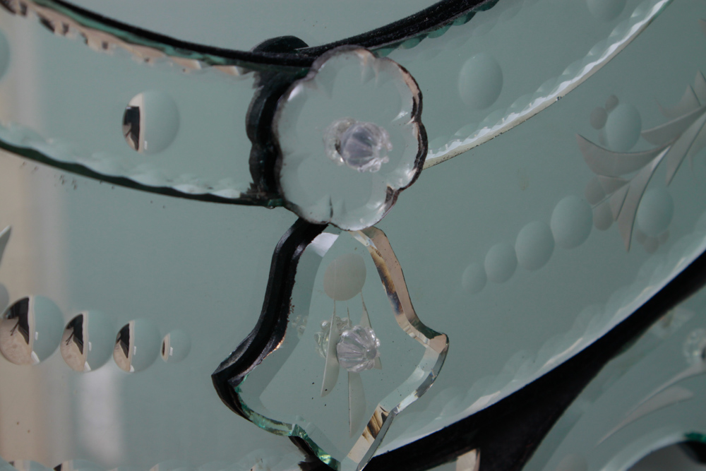 Ornate Wall Mirror with Mirrored Frame