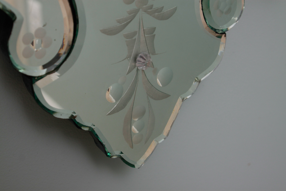 Ornate Wall Mirror with Mirrored Frame