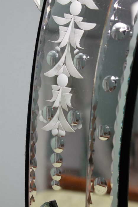 Ornate Wall Mirror with Mirrored Frame