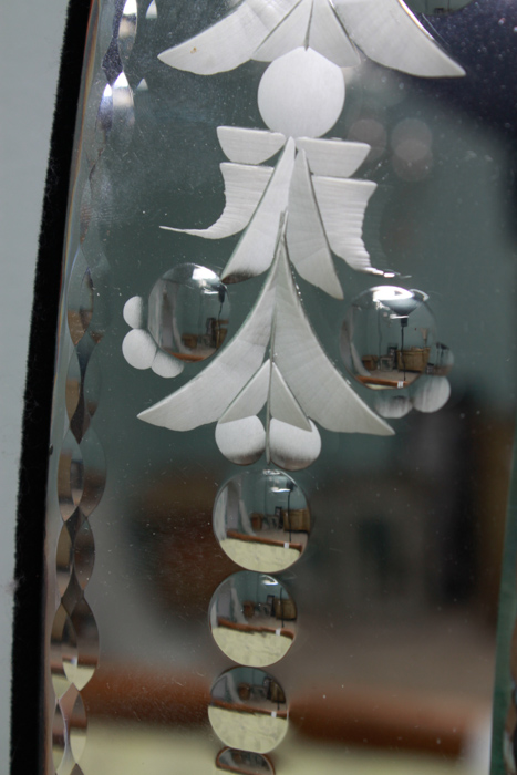 Ornate Wall Mirror with Mirrored Frame