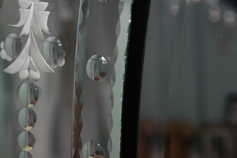 Ornate Wall Mirror with Mirrored Frame