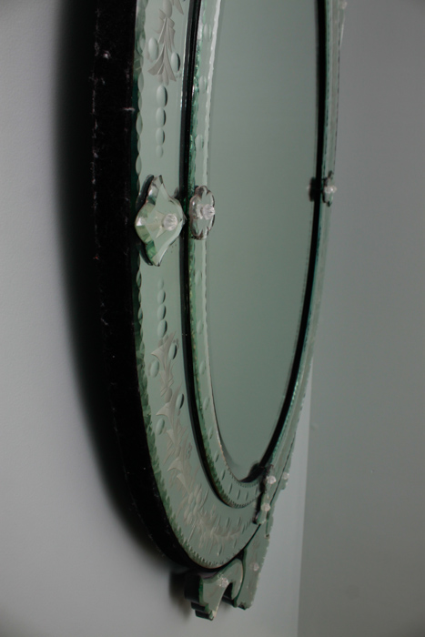 Ornate Wall Mirror with Mirrored Frame