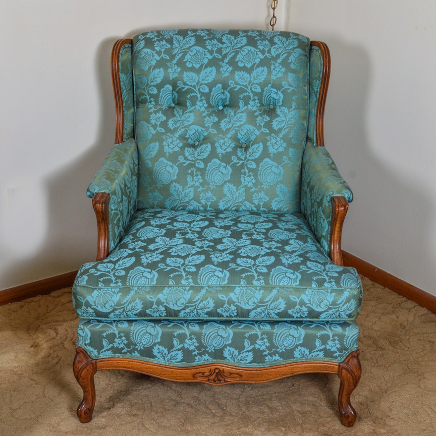 Vintage Custom Upholstered Carlie's Wingback Chair