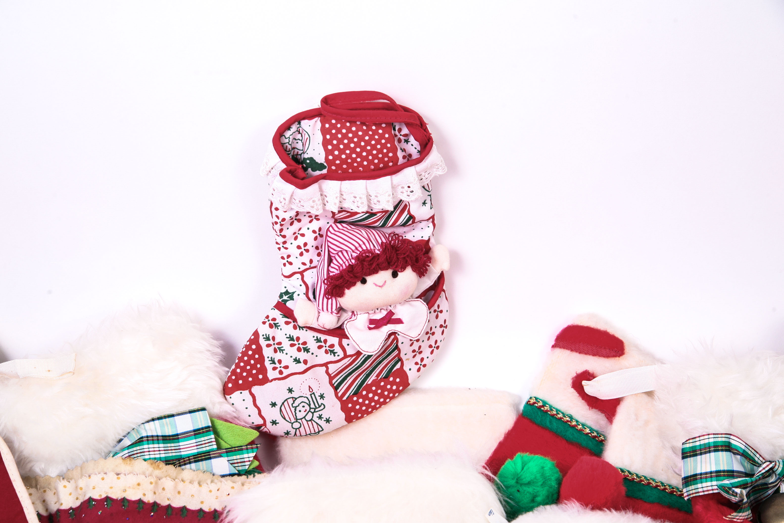 Collection of Vintage Christmas Stockings