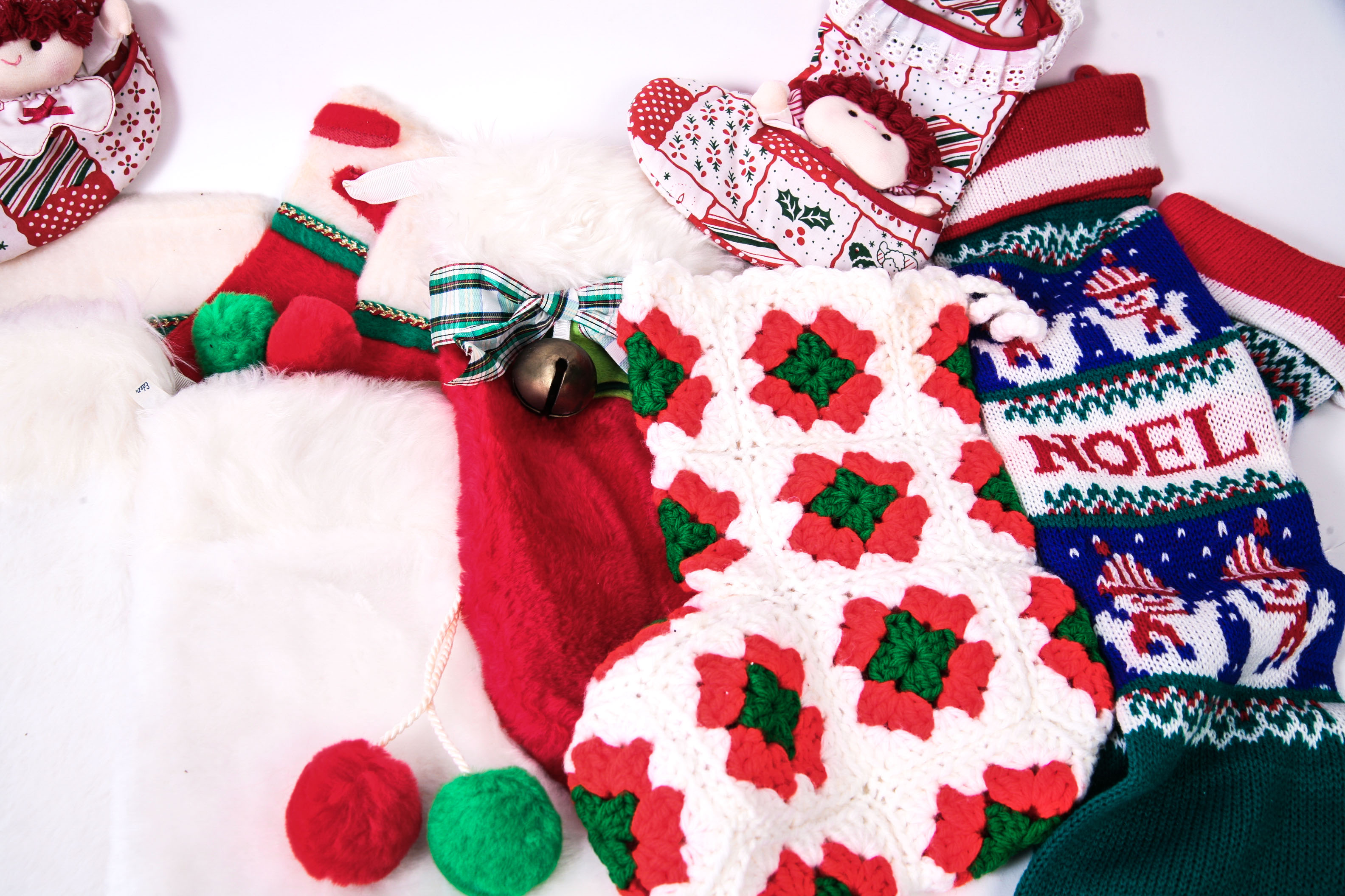 Collection of Vintage Christmas Stockings