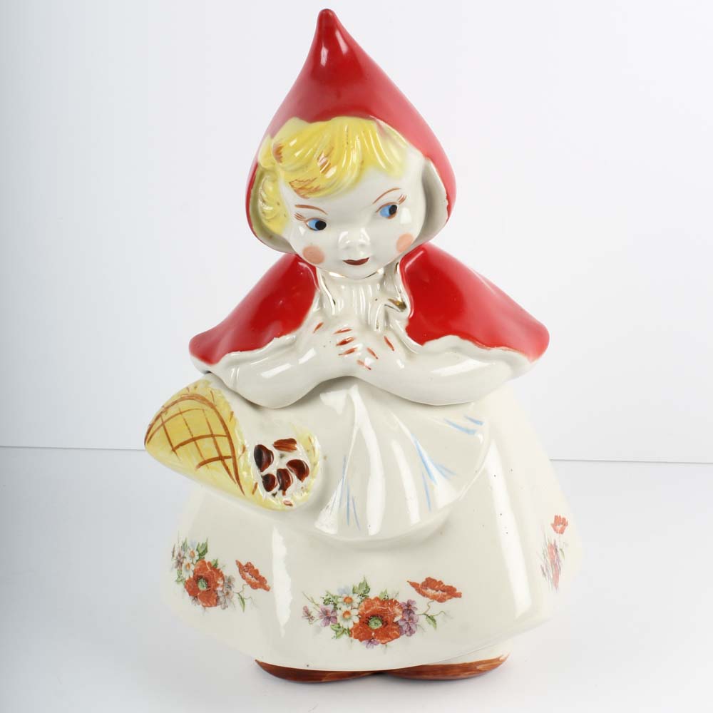 Vintage Hull Pottery "Little Red Riding Hood" Cookie Jar