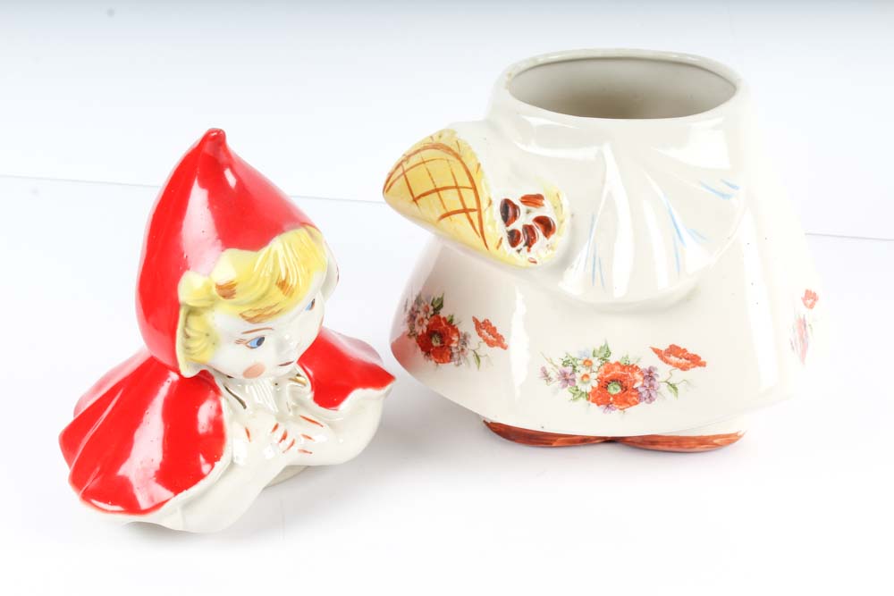 Vintage Hull Pottery "Little Red Riding Hood" Cookie Jar