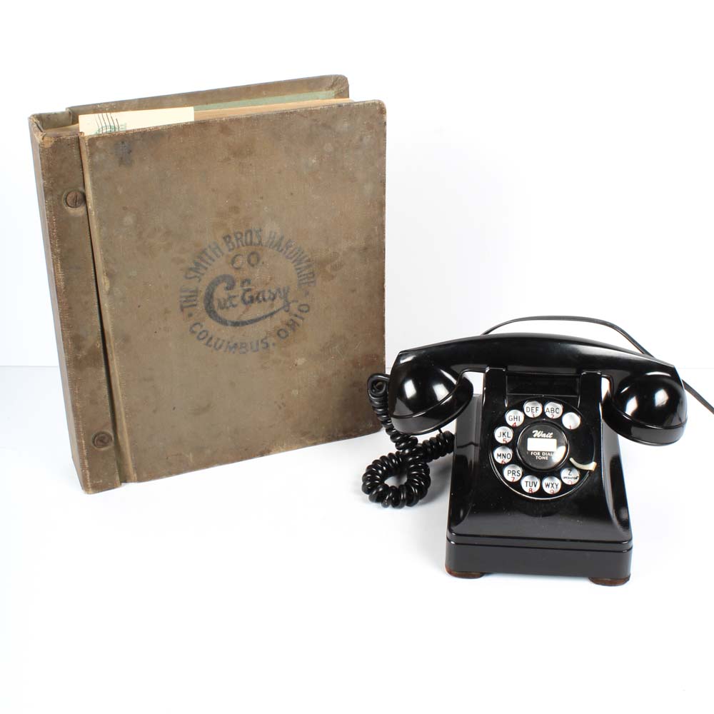 Antique Smith Bros. Hardware Co. Catalog and Vintage Rotary Dial