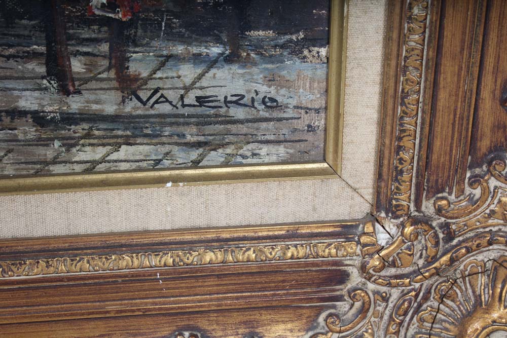 Signed Original Valerio Oil Painting on Canvas
