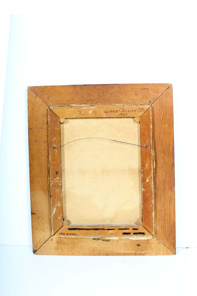 Original Signed Ginnie Crozier Otis Oil Painting of Terriers