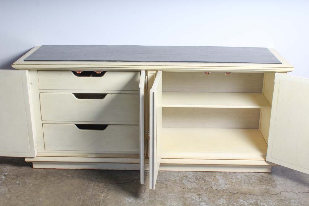 Thomasville Furniture Slate Top Painted Oak Sideboard