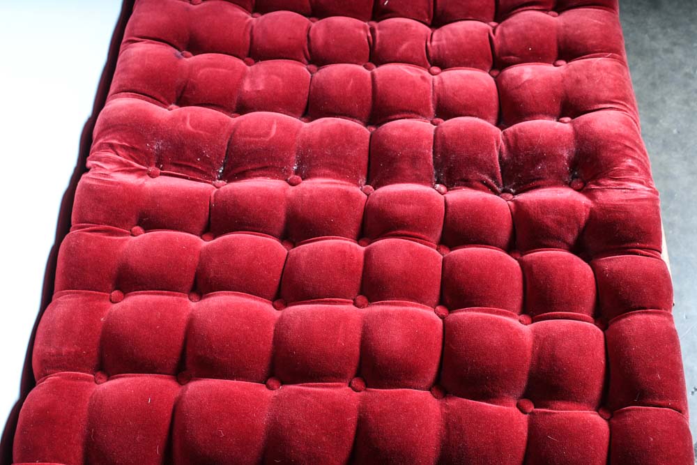 Antique Oak Adjustable Upholstered Fainting Couch