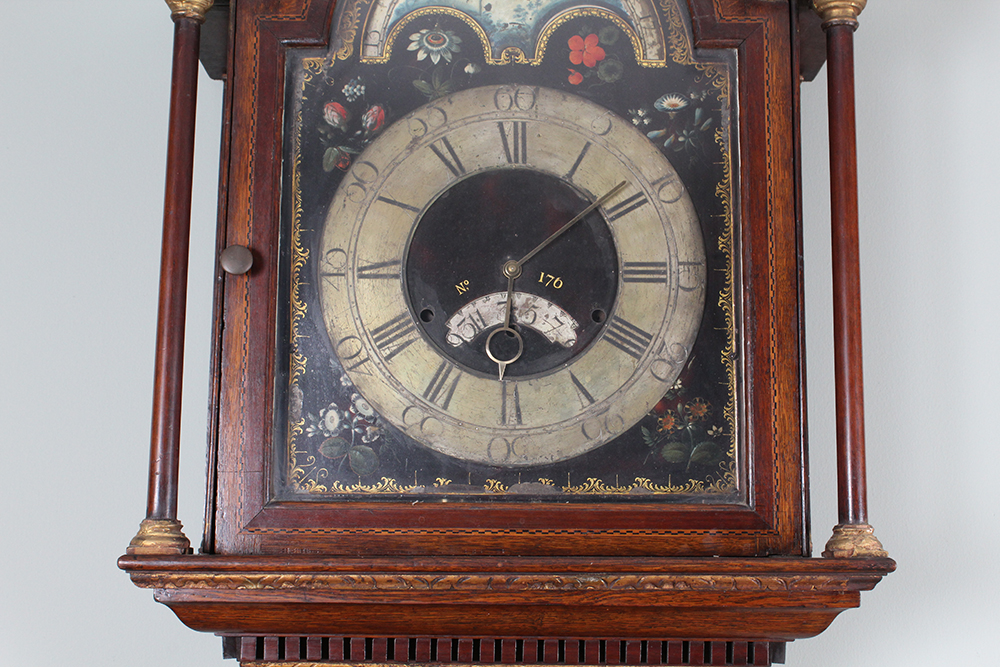8 ft. Antique Oak Tall Case Clock