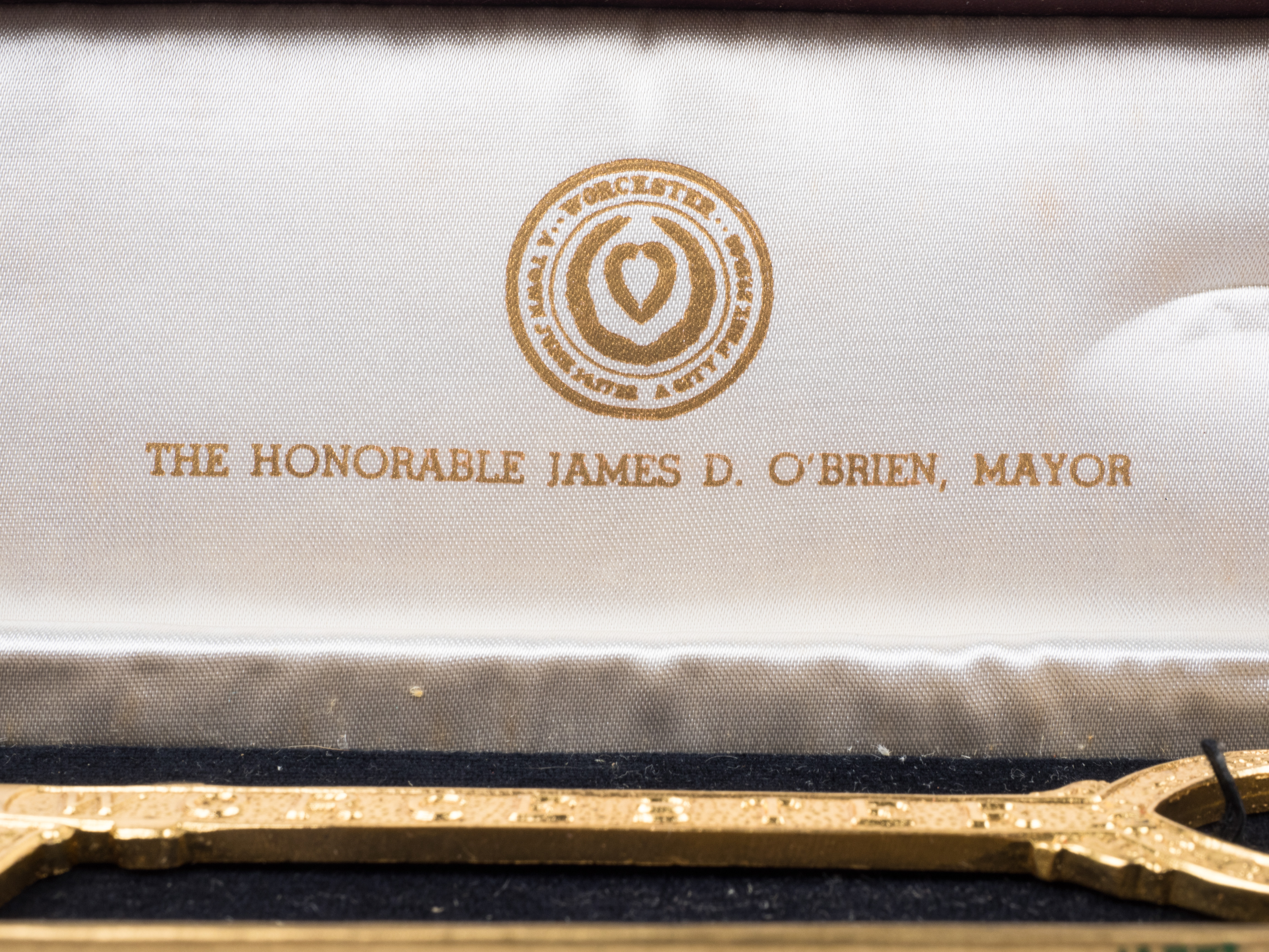 Vintage Honorary Key to the City of Worcester